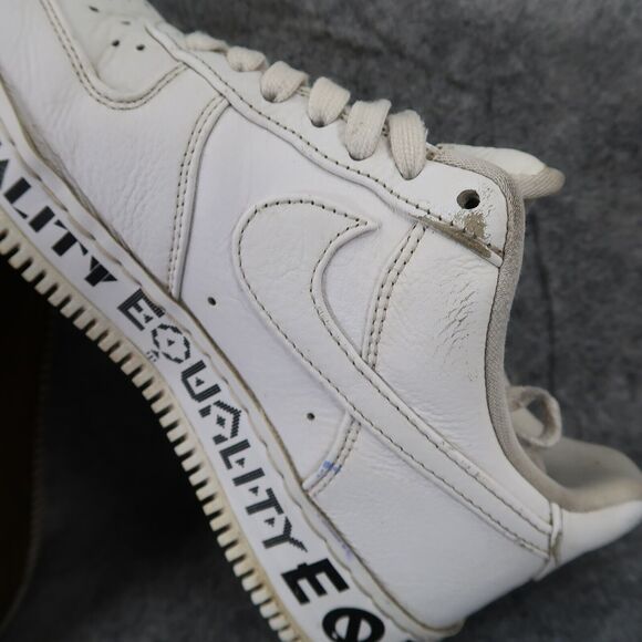 Nike Shoes Mens 6.5 Sneaker Air Force 1 Low Equality Lifestyle Leather AF1 White - Picture 12 of 16